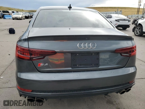 2019 Audi S4 Premium Plus with VIN WAUB4AF49KA001977, listed as a Copart auction lot 71364384 with 34,084 mi miles and Salvage Title. Bid and sale history available at carsss.com. Image 6.