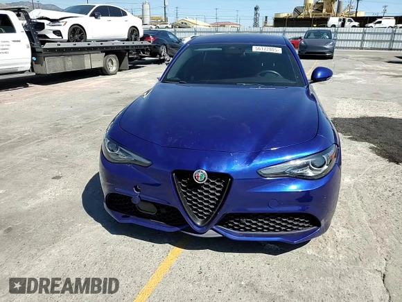2022 Alfa Romeo Giulia with VIN ZARFAMAN6N7655650, listed as a Copart auction lot 56172805 with 28,619 mi miles and Salvage title. Bid and sale history available at DreamBid. Image 13.