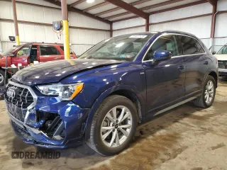 2022 Audi Q3 S line Premium with VIN WA1DECF32N1103017, listed as a Copart auction lot 51407125 with 35,504 mi miles and Salvage Title. Bid and sale history available at carsss.com. Image 1.