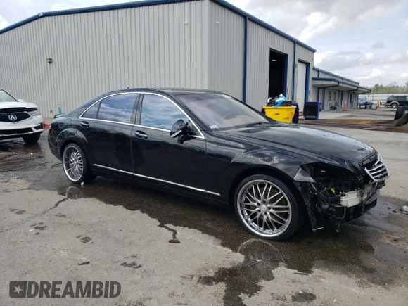 2007 Mercedes-Benz S 550 with VIN WDDNG86X87A115685, listed as a Copart auction lot 51022645 with 101,891 mi miles and Salvage Title. Bid and sale history available at DreamBid. Image 4.