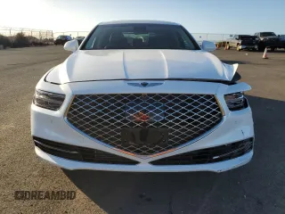 2020 Genesis G90 3.3T Premium with VIN KMTF34PA7LU081276, listed as a Copart auction lot 42258315 with 22,350 mi miles and Salvage Title. Bid and sale history available at carsss.com. Image 5.