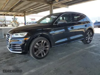 2018 Audi SQ5 Premium Plus with VIN WA1A4AFY6J2173825, listed as a Copart auction lot 51458755 with 77,838 mi miles and Salvage Title. Bid and sale history available at carsss.com. Image 1.