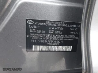 2019 Hyundai Sonata Sport with VIN 5NPE34AF5KH806249, listed as a IAAI auction lot 41567922 with 27,649 mi miles. Bid and sale history available at carsss.com. Image 9.