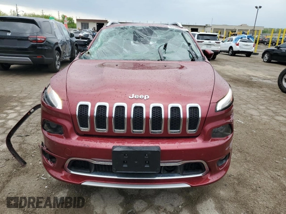 2017 Jeep Cherokee Overland with VIN 1C4PJMJS0HW574948, listed as a Copart auction lot 56225795 with 115,980 mi miles and Salvage title. Bid and sale history available at DreamBid. Image 5.