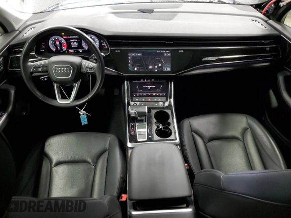 2021 Audi Q7 Premium Plus with VIN WA1LXAF7XMD035947, listed as a Copart auction lot 59604885 with 25,850 mi miles and Salvage title. Bid and sale history available at DreamBid. Image 8.