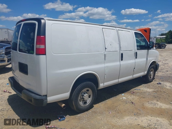 2014 Chevrolet Express Cargo with VIN 1GCWGFBA4E1207247, listed as a IAAI auction lot 42259244 with 169,971 mi miles and . Bid and sale history available at DreamBid. Image 4.