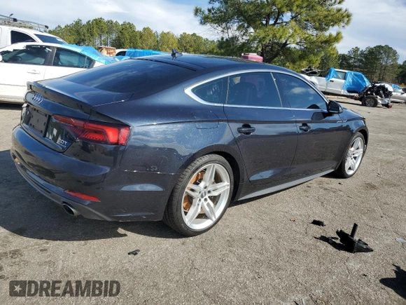 2018 Audi A5 Sportback Premium Plus with VIN WAUENCF56JA072969, listed as a Copart auction lot 39968134 with 61,683 mi miles. Bid and sale history available at carsss.com. Image 3.