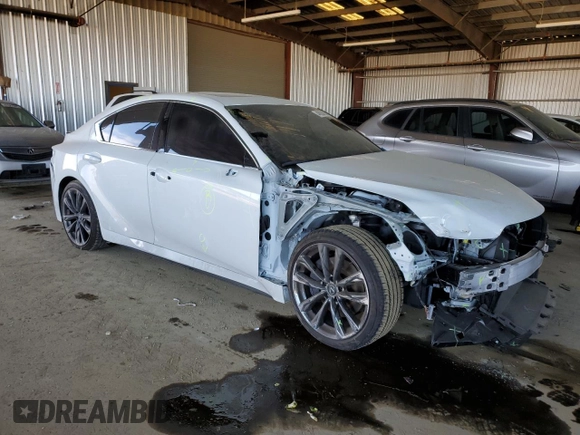 2023 Lexus IS with VIN JTHGZ1B22P5065405, listed as a Copart auction lot 46936285 with 31,971 mi miles and Salvage Title. Bid and sale history available at carsss.com. Image 4.