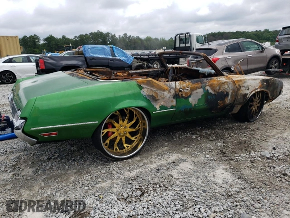1972 Oldsmobile Cutlass with VIN 3J67K2M227685, listed as a Copart auction lot 62278374 with Not Provided miles and Non Repairable. Bid and sale history available at DreamBid. Image 3.