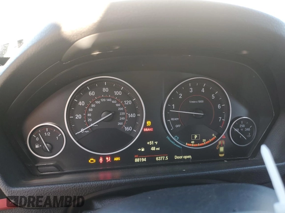 2015 BMW 3 Series 328i with VIN WBA3A5C5XFF610652, listed as a Copart auction lot 48208295 with 88,194 mi miles and Salvage Title. Bid and sale history available at carsss.com. Image 9.