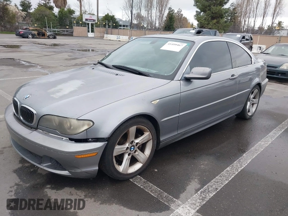 2004 BMW 3 Series 325Ci with VIN WBABD33424PL01554, listed as a IAAI auction lot 41499467 with 211,924 mi miles and . Bid and sale history available at carsss.com. Image 2.