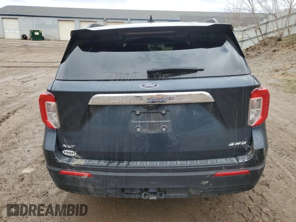 2023 Ford Explorer XLT with VIN 1FMSK8DH7PGC06589, listed as a Copart auction lot 51143865 with 23,614 mi miles and Salvage Title. Bid and sale history available at carsss.com. Image 6.
