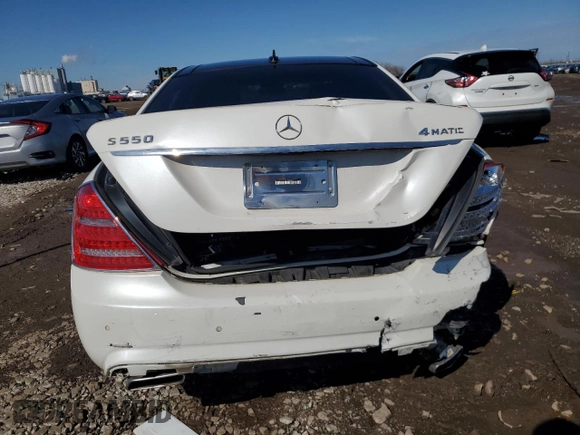 2011 Mercedes-Benz S S 550 with VIN WDDNG8GB0BA375333, listed as a Copart auction lot 49381275 with 105,552 mi miles and Salvage Title. Bid and sale history available at carsss.com. Image 6.