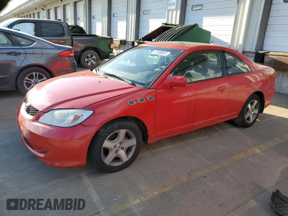 2005 Honda Civic EX with VIN 1HGEM21975L004413, listed as a Copart auction lot 87397824 with 151,362 mi miles and Salvage Title. Bid and sale history available at carsss.com. Image 1.