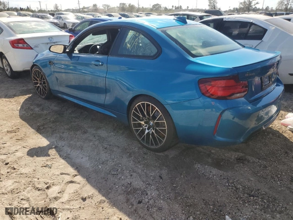 2020 BMW M2 Competition with VIN WBS2U7C08L7E49953, listed as a Copart auction lot 76200814 with 13,888 mi miles and Non Repairable. Bid and sale history available at carsss.com. Image 2.