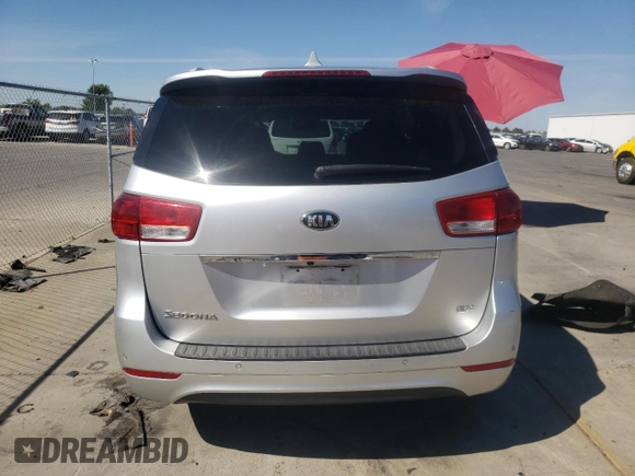 2017 Kia Sedona EX with VIN KNDMC5C1XH6264152, listed as a Copart auction lot 69098454 with 123,954 mi miles and Salvage Title. Bid and sale history available at carsss.com. Image 6.