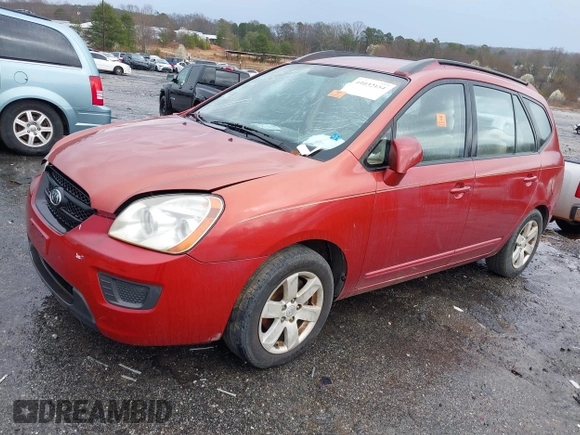 2007 Kia Rondo LX Base with VIN KNAFG525077087912, listed as a IAAI auction lot 41032154 with 109,141 mi miles. Bid and sale history available at carsss.com. Image 2.