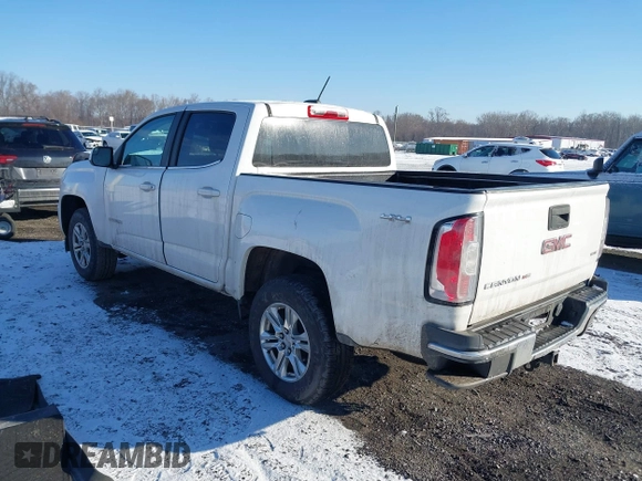 2019 GMC Canyon 4WD SLE with VIN 1GTG6CEN1K1301425, listed as a IAAI auction lot 41358278 with 105,106 mi miles. Bid and sale history available at carsss.com. Image 3.