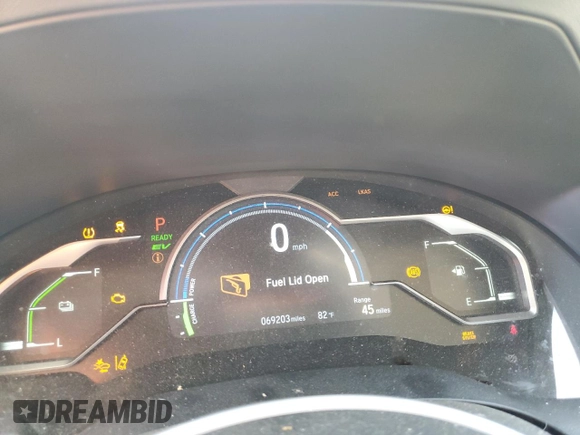 2019 Honda Clarity Plug-In Hybrid Touring with VIN JHMZC5F36KC002431, listed as a Copart auction lot 79758034 with 69,203 mi miles and Salvage Title. Bid and sale history available at carsss.com. Image 9.