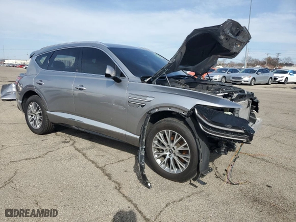 2024 Genesis GV80 with VIN KMUHBDSB8RU177515, listed as a Copart auction lot 47612285 with 35,653 mi miles and Salvage Title. Bid and sale history available at carsss.com. Image 4.