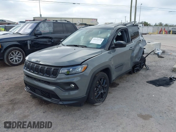 2023 Jeep Compass Latitude with VIN 3C4NJDBN8PT548652, listed as a IAAI auction lot 41572378 with 48,192 mi miles and . Bid and sale history available at carsss.com. Image 17.