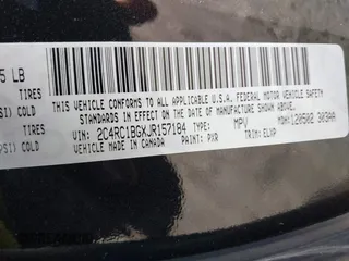 2018 Chrysler Pacifica Touring L with VIN 2C4RC1BGXJR157184, listed as a IAAI auction lot 41803388 with 102,095 mi miles and . Bid and sale history available at DreamBid. Image 9.