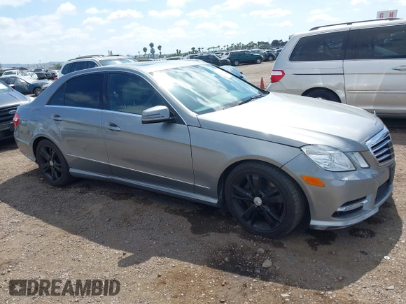 2013 Mercedes-Benz E 400 Sport with VIN WDDHF9FB6DA741371, listed as a IAAI auction lot 42141161 with 208,676 mi miles and . Bid and sale history available at DreamBid. Image 1.
