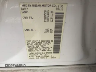 2016 Nissan Altima SV with VIN 1N4AL3APXGC193085, listed as a IAAI auction lot 41507049 with 105,058 mi miles and . Bid and sale history available at DreamBid. Image 9.