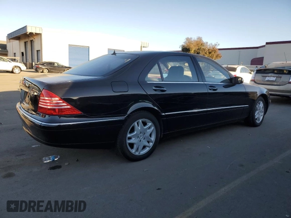 2003 Mercedes-Benz S-Class 4.3L with VIN WDBNG70J63A341497, listed as a Copart auction lot 89241655 with 88,288 mi miles and Salvage Title. Bid and sale history available at carsss.com. Image 3.