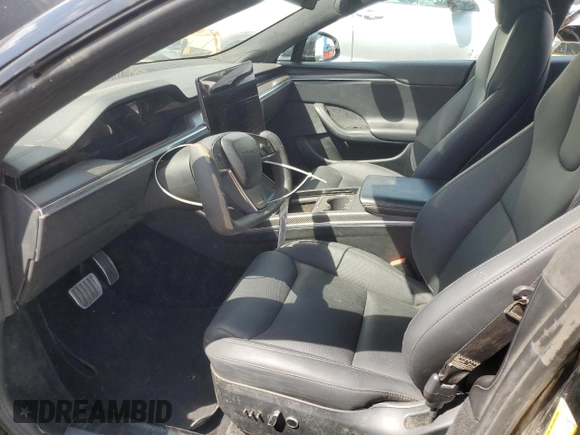 2021 Tesla Model S Plaid with VIN 5YJSA1E62MF455304, listed as a Copart auction lot 51279555 with 17,951 mi miles and Salvage title. Bid and sale history available at DreamBid. Image 7.