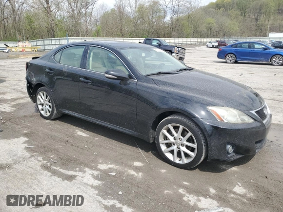 2012 Lexus IS 250 with VIN JTHCF5C25C5054390, listed as a Copart auction lot 54791205 with 103,917 mi miles and Salvage Title. Bid and sale history available at DreamBid. Image 4.