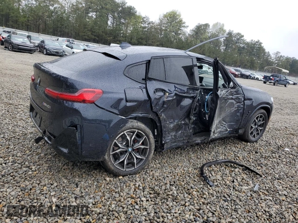 2024 BMW X4 M40i z VIN 5UX43DT09R9U93650, wystawiony jako Copart lot #50173205 z przebiegiem Nie podano mil oraz Szkoda całkowita • Salvage title. Historia ofert i sprzedaży dostępna na DreamBid. Obrazek 3.