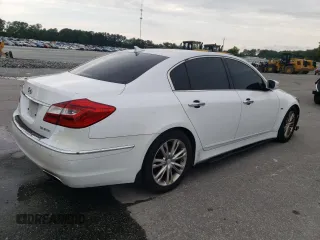 2014 Hyundai Genesis 3.8L with VIN KMHGC4DD1EU259750, listed as a Copart auction lot 57047204 with 148,079 mi miles and Salvage Title. Bid and sale history available at carsss.com. Image 3.