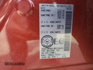 2016 Nissan Rogue SL with VIN 5N1AT2MV6GC865685, listed as a Copart auction lot 52128765 with 150,860 mi miles and Salvage Title. Bid and sale history available at DreamBid. Image 14.
