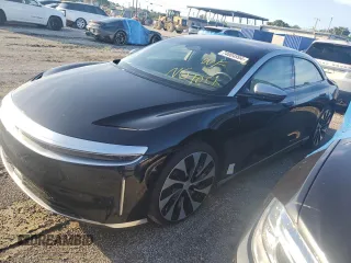 2022 Lucid Air Grand Touring with VIN 50EA1GBA6NA001280, listed as a Copart auction lot 74004994 with 0 mi miles and Salvage Title. Bid and sale history available at carsss.com. Image 1.