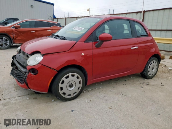 2013 FIAT 500 Pop with VIN 3C3CFFAR7DT674168, listed as a Copart auction lot 59771195 with 70,354 mi miles and Salvage title. Bid and sale history available at DreamBid. Image 1.