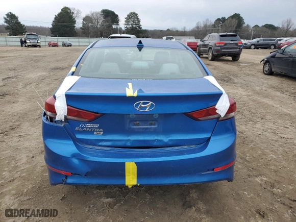 2017 Hyundai Elantra SE with VIN KMHD74LF0HU082915, listed as a Copart auction lot 89094575 with 91,993 mi miles and Salvage Title. Bid and sale history available at carsss.com. Image 6.
