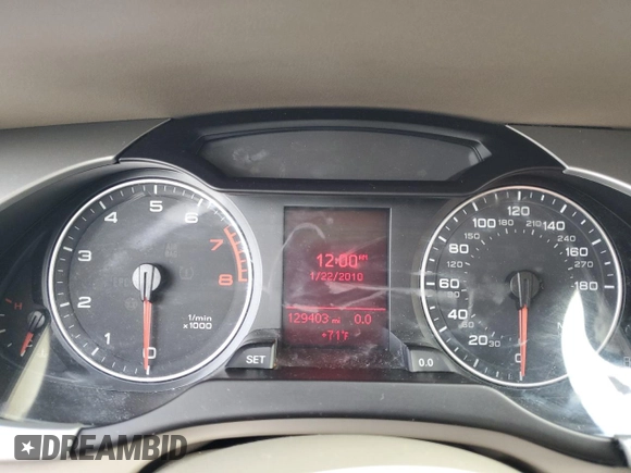 2012 Audi A4 2.0T Premium with VIN WAUAFAFL5CN018623, listed as a Copart auction lot 43564145 with 129,403 mi miles and Salvage Title. Bid and sale history available at carsss.com. Image 9.