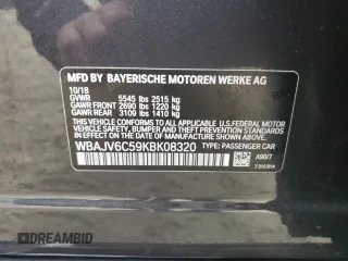 2019 BMW 6 Series 640i xDrive with VIN WBAJV6C59KBK08320, listed as a Copart auction lot 79422274 with 50,212 mi miles and Salvage Title. Bid and sale history available at carsss.com. Image 12.