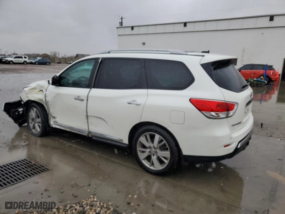 2016 Nissan Pathfinder Platinum with VIN 5N1AR2MM8GC650783, listed as a Copart auction lot 47889795 with 84,366 mi miles and Salvage Title. Bid and sale history available at carsss.com. Image 2.