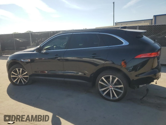2018 Jaguar F-Pace 25t Prestige with VIN SADCK2FX8JA295985, listed as a Copart auction lot 47165295 with 75,196 mi miles and Salvage Title. Bid and sale history available at DreamBid. Image 2.