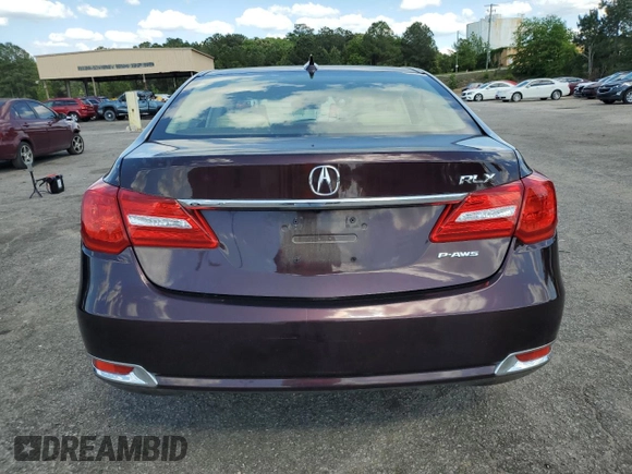2014 Acura RLX Technology with VIN JH4KC1F59EC000494, listed as a Copart auction lot 55293475 with 100,857 mi miles and Salvage title. Bid and sale history available at DreamBid. Image 6.