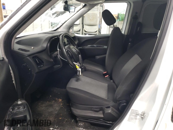 2017 Ram ProMaster City Cargo Tradesman SLT with VIN ZFBERFBB4H6E77185, listed as a Copart auction lot 37793674 with 87,290 mi miles and Salvage Title. Bid and sale history available at DreamBid. Image 7.