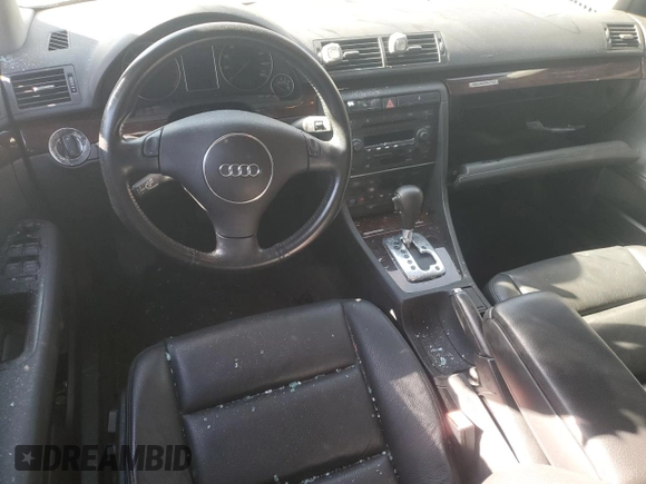 2002 Audi A4 3.0L with VIN WAULT68E22A111344, listed as a Copart auction lot 76716774 with 195,583 mi miles and Salvage Title. Bid and sale history available at carsss.com. Image 8.