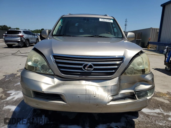 2005 Lexus GX with VIN JTJBT20X350085414, listed as a Copart auction lot 53672345 with 117,146 mi miles and Salvage Title. Bid and sale history available at carsss.com. Image 5.