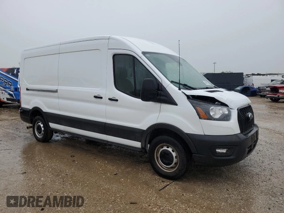 2023 Ford Transit Cargo with VIN 1FTBR1CG2PKB88807, listed as a Copart auction lot 54691055 with 25,269 mi miles and Salvage Title. Bid and sale history available at carsss.com. Image 4.
