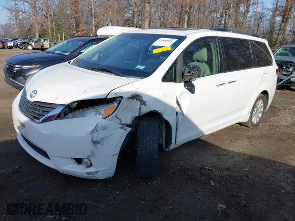 2014 Toyota Sienna Ltd with VIN 5TDDK3DC9ES081022, listed as a IAAI auction lot 41183921 with 1 mi miles. Bid and sale history available at carsss.com. Image 16.