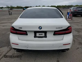 2021 BMW 5 Series 530i xDrive with VIN WBA13BJ07MCF93964, listed as a Copart auction lot 57125345 with 59,216 mi miles and Salvage title. Bid and sale history available at DreamBid. Image 6.