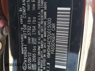 2013 Hyundai Elantra Coupe GS with VIN KMHDH6AE5DU015000, listed as a Copart auction lot 86736964 with 171,320 mi miles and Salvage Title. Bid and sale history available at carsss.com. Image 12.