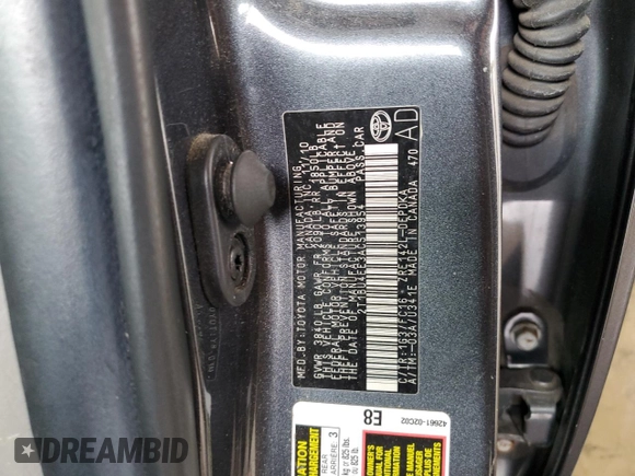 2010 Toyota Corolla with VIN 2T1BU4EE3AC513954, listed as a Copart auction lot 56916755 with 107,915 mi miles and Salvage title. Bid and sale history available at DreamBid. Image 13.